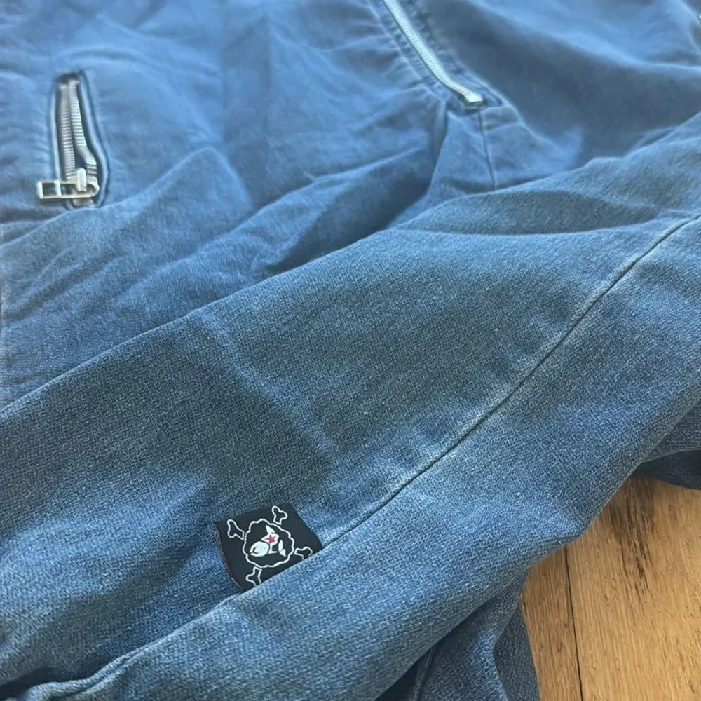NUNUNU Kids Flight Suit Romper - Size 4/5 - Denim Look, Never Worn,Stretch,NEW